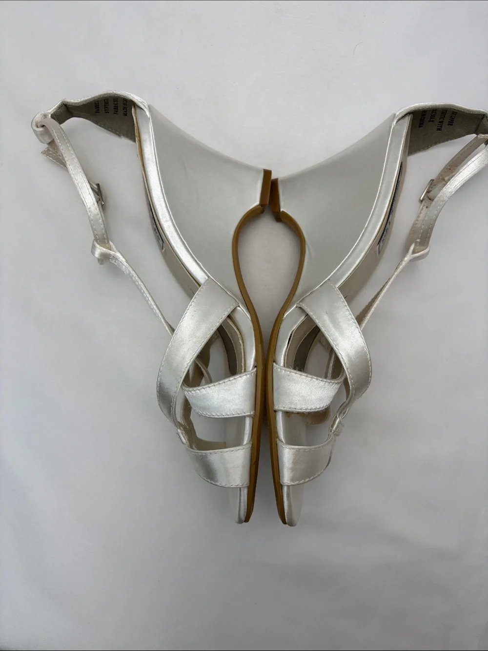 Touch Ups Ivory Satin Wedge Sandals
